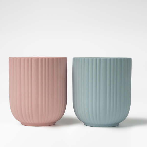 အစင်းကြောင်း Matte Ceramic Candle Holders : နော်ဒစ် ရိုးရှင်းသော အလင်းရောင် ကွန်တိန်နာ