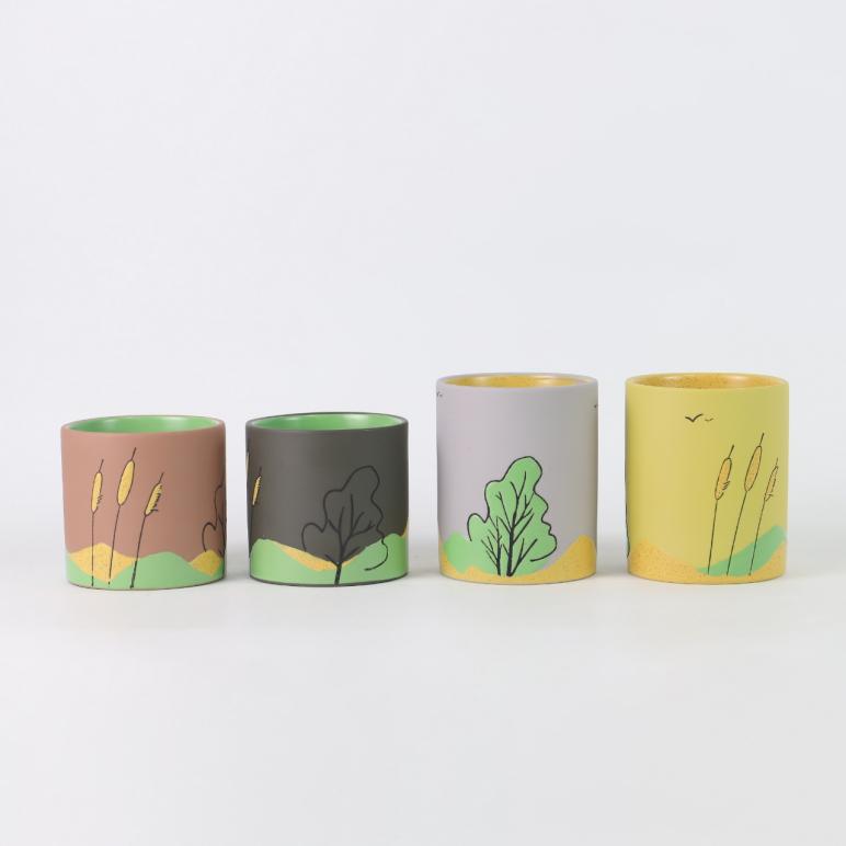 Four Seasons Mountain Wild Ceramic Candle Holder - အလင်းနှင့် အရိပ်၏ ရေယာဉ်၊ သင့်လက်ထဲတွင် သဘာဝရှုခင်းများကို ကိုင်ဆောင်ထားသည်။