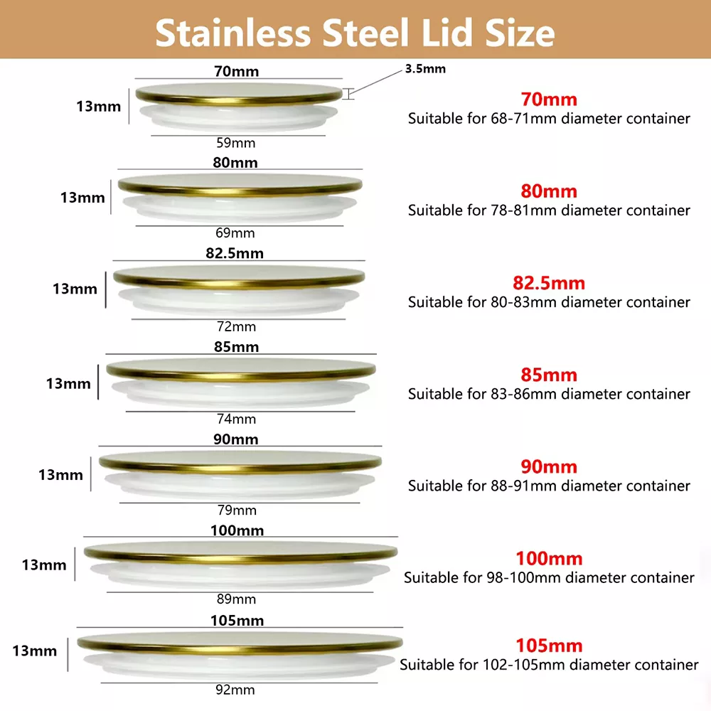 Screen printing Stainless Steel Candle Jar Lid
