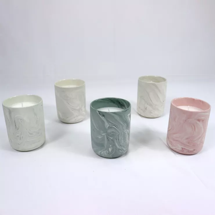 Marbling Ceramic Candle Holder