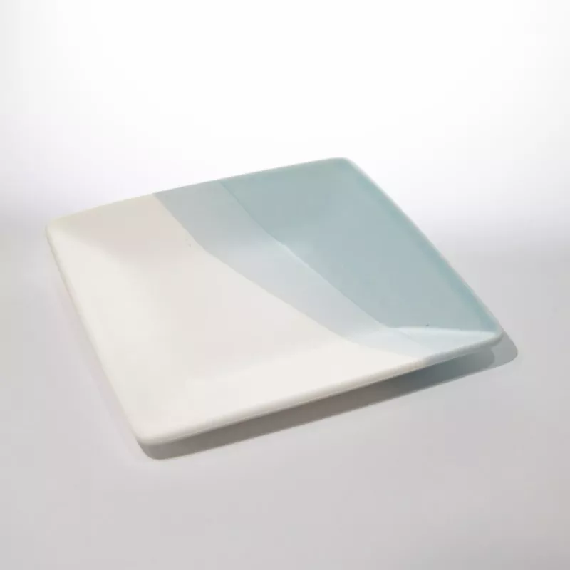 ခေတ်မီ Two Tone Ceramic Square Plate