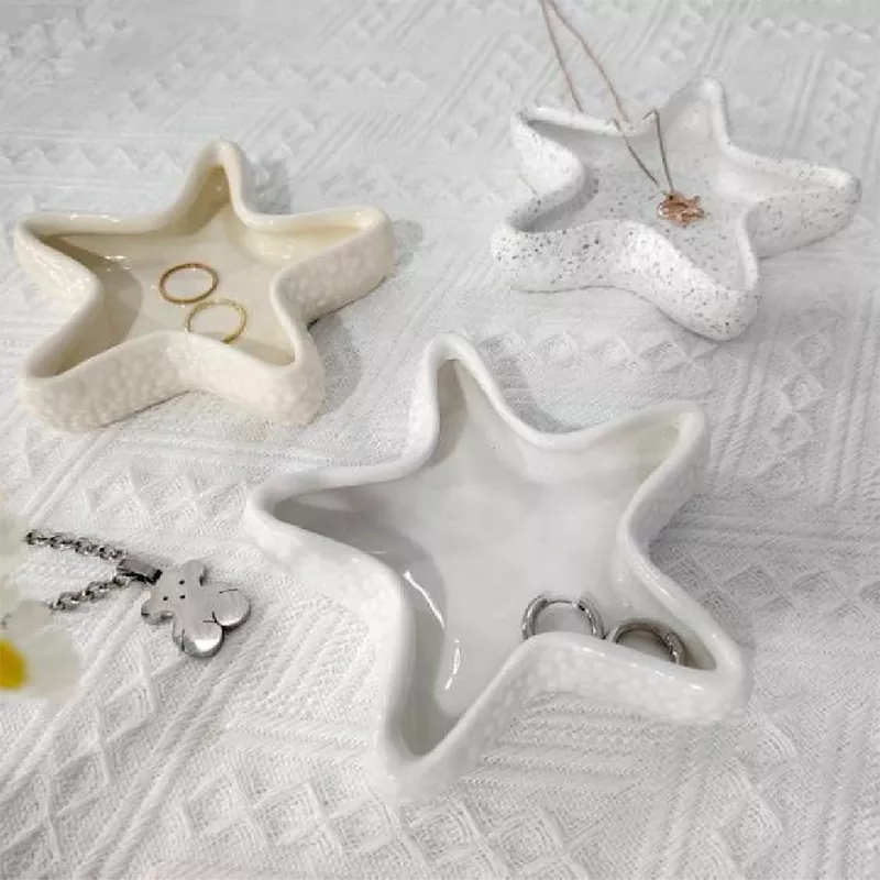Shell နှင့် Starfish ကြွေထည်လက်ဝတ်ရတနာဗန်း