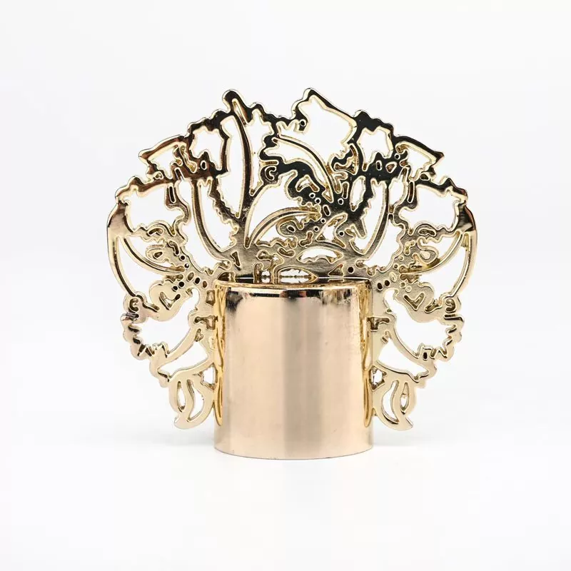 Zinc Alloy Lace Edge Lid Perfume Bottle